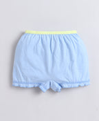 Bumzee Sky Blue & Peach Bloomers, Pack of 3, Compact Cotton