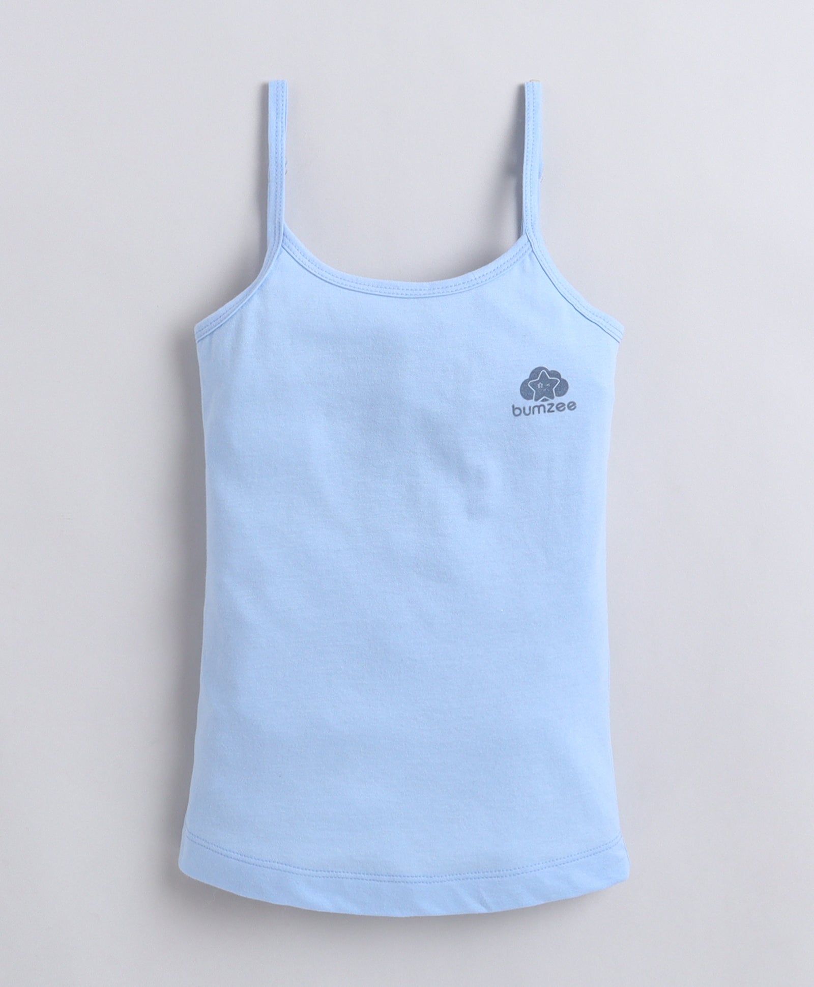 Yellow & Sky Blue Girls Cotton Camisole Slip Pack of 3