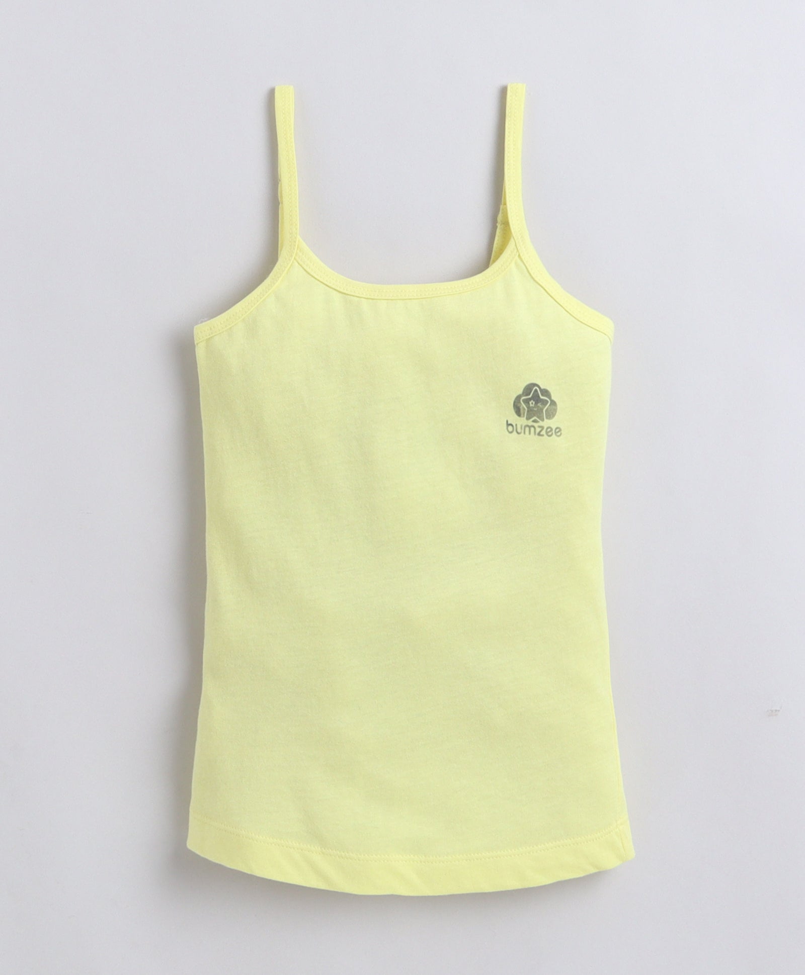 Yellow & Sky Blue Girls Cotton Camisole Slip Pack of 3