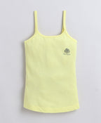 Bumzee Yellow & Lavender Slip, Pack of 3, Sleeveless, Compact Cotton, Camisole (Style Peb11424)