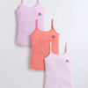 Pink & Lavender Girls Cotton Camisole Slip Pack of 3