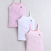 Pink & White Girls Cotton Camisole Slip Pack of 3