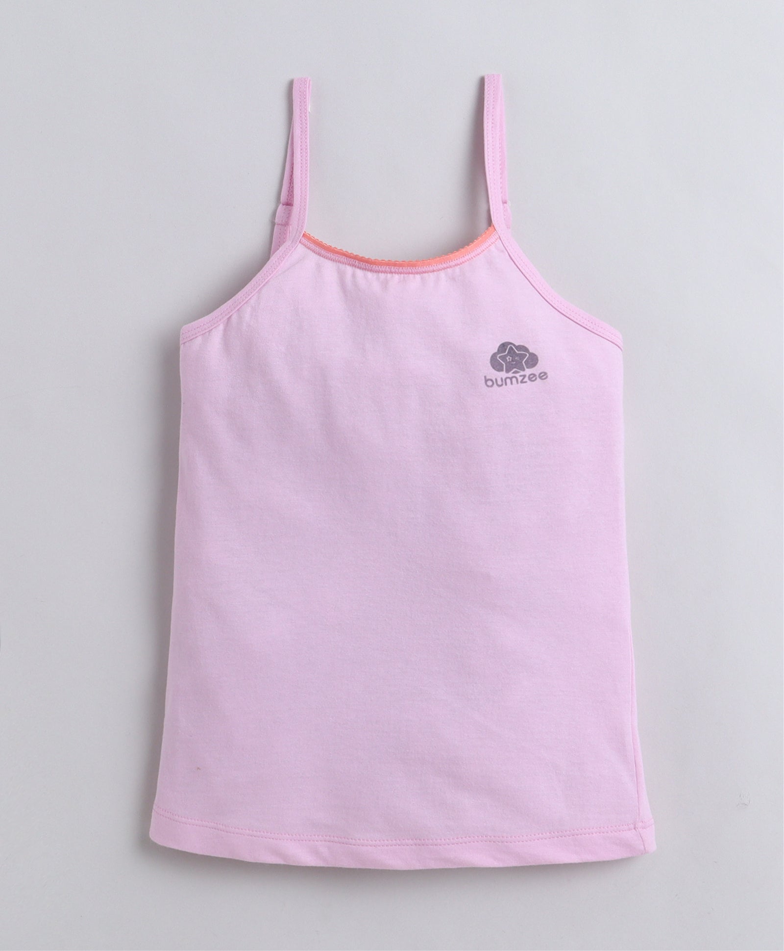 Pink & White Girls Cotton Camisole Slip Pack of 3
