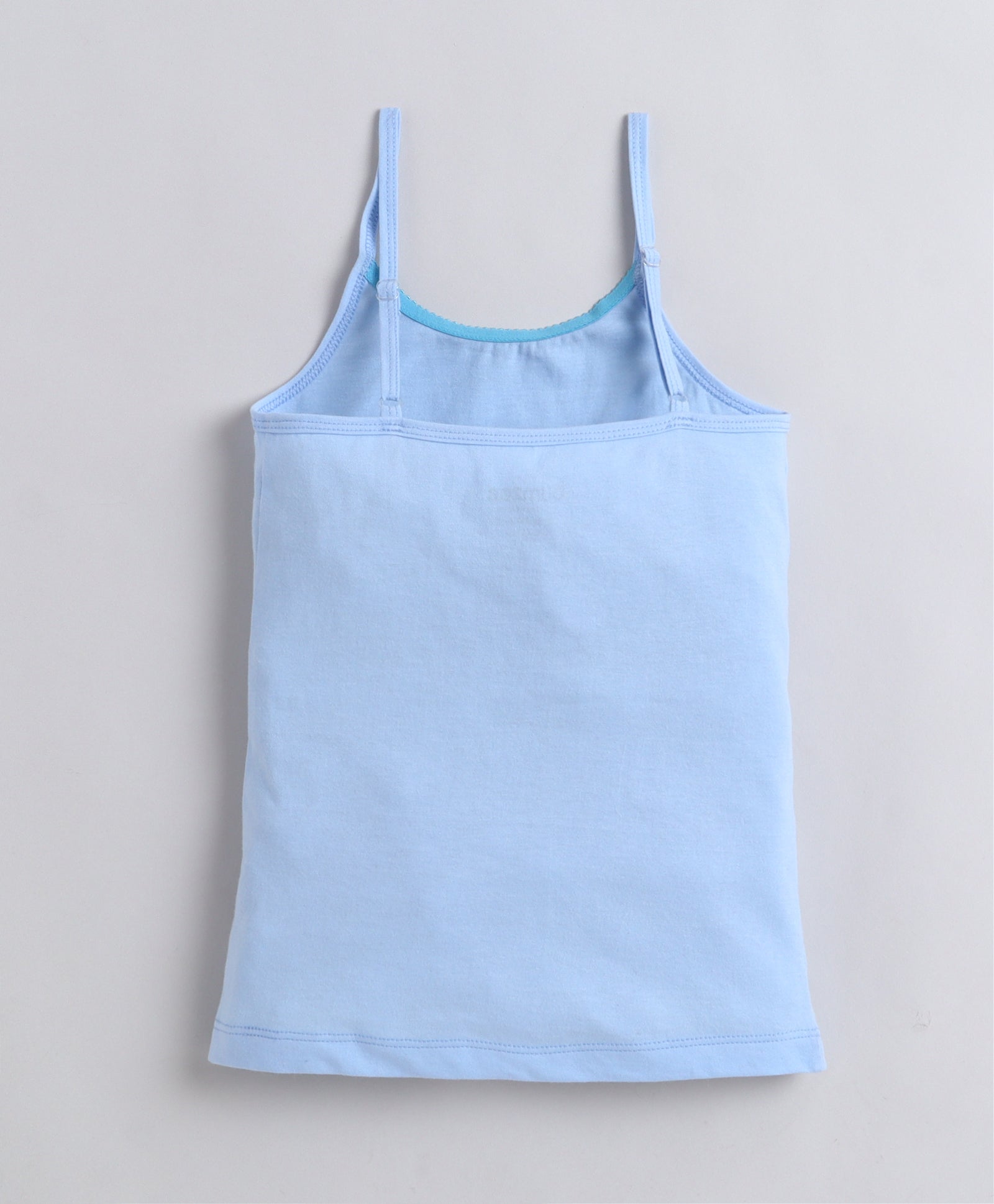 Sky Blue & Mint Green Girls Cotton Camisole Slip Pack of 3