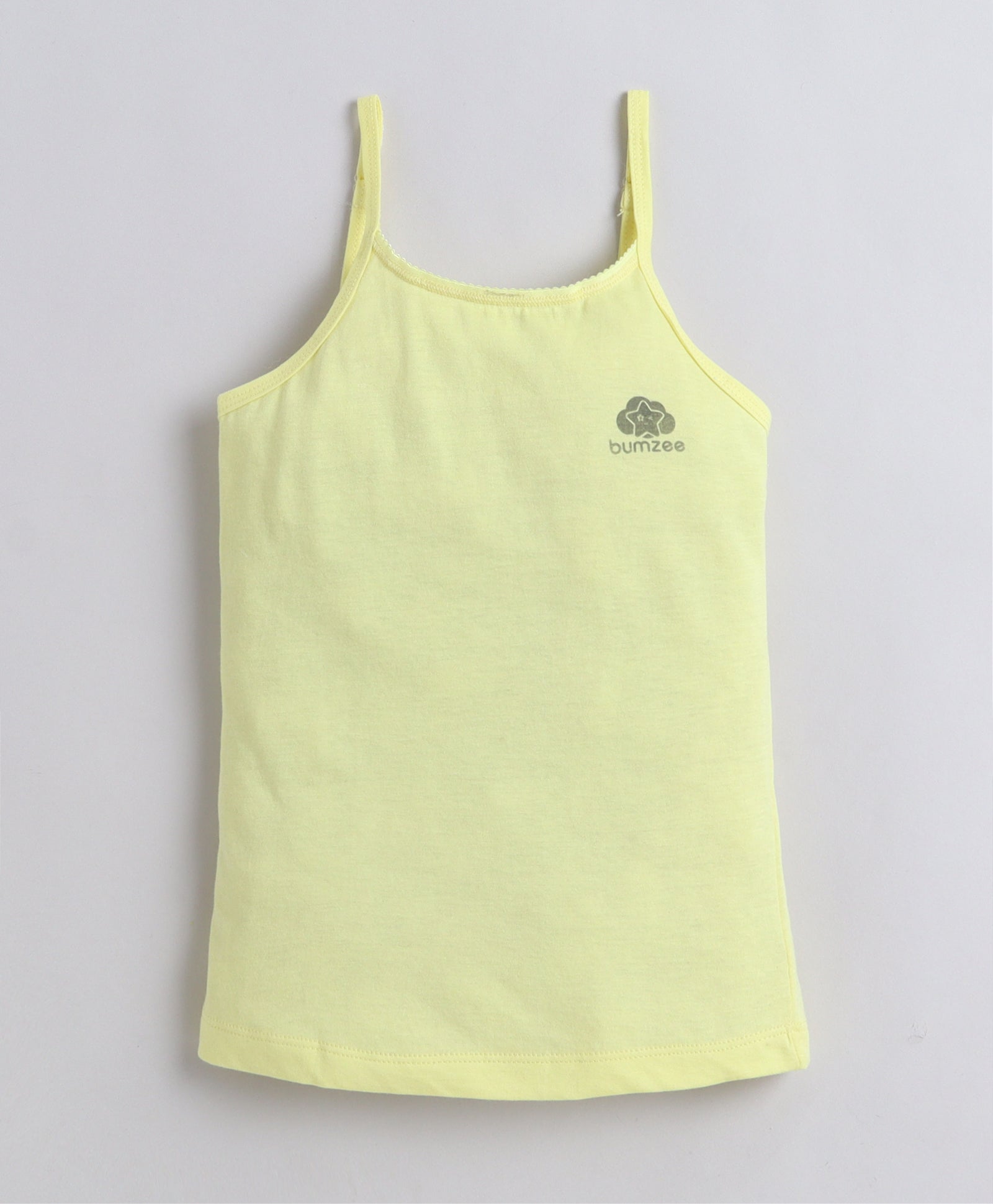 Yellow & Lavender Girls Cotton Camisole Slip Pack of 3
