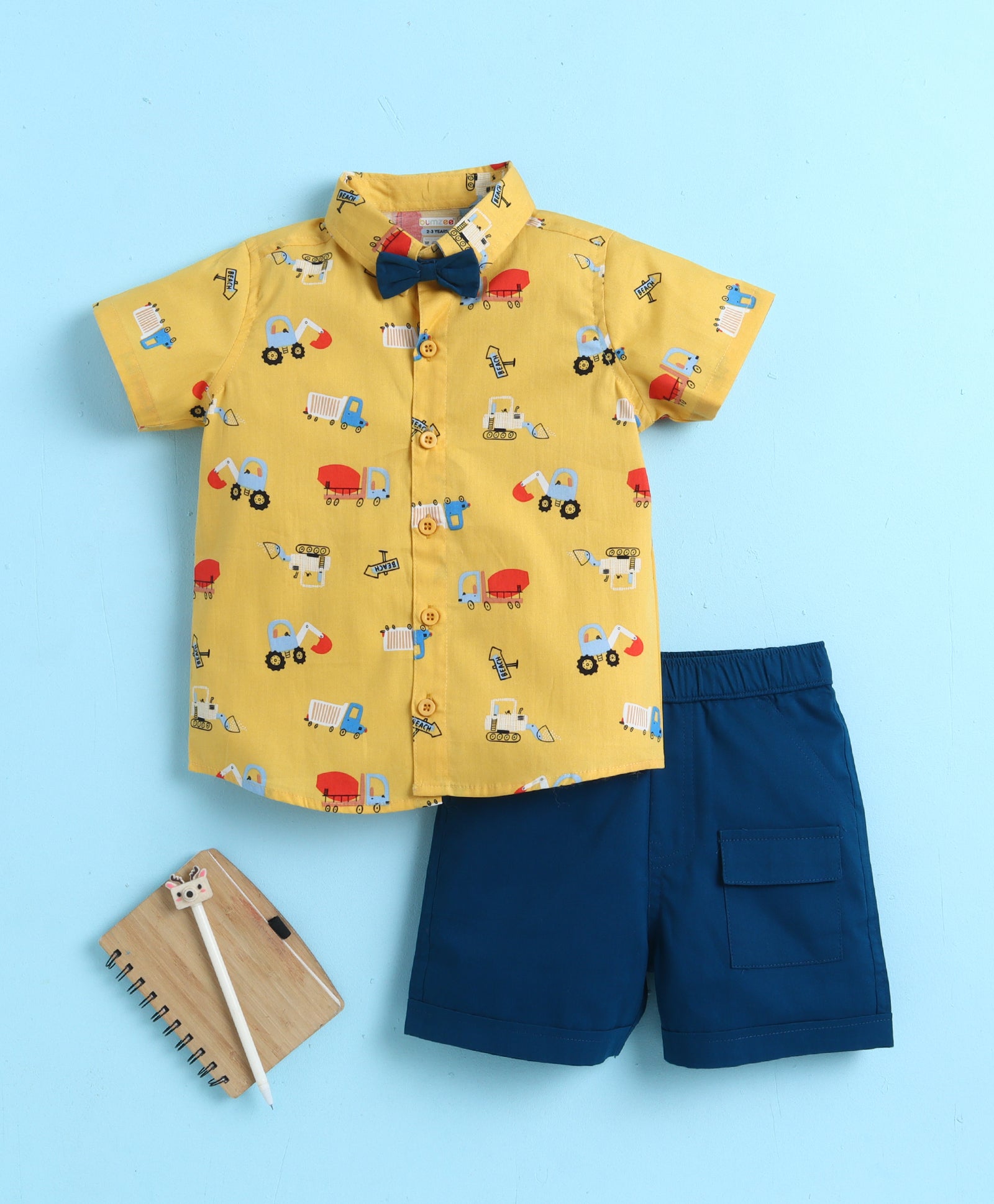 Soft Cotton Shirt & Short Set – Easy Everyday Outfit for Boys | Bumzee