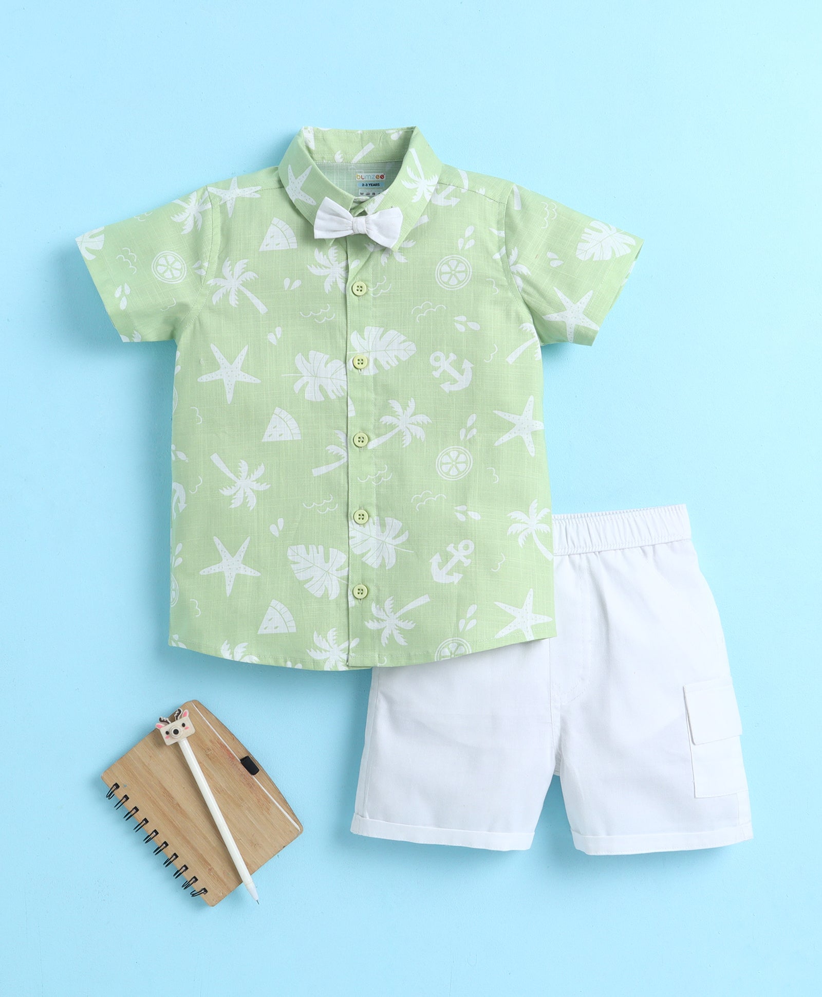 Soft Cotton Shirt & Short Set – Easy Everyday Outfit for Boys | Bumzee