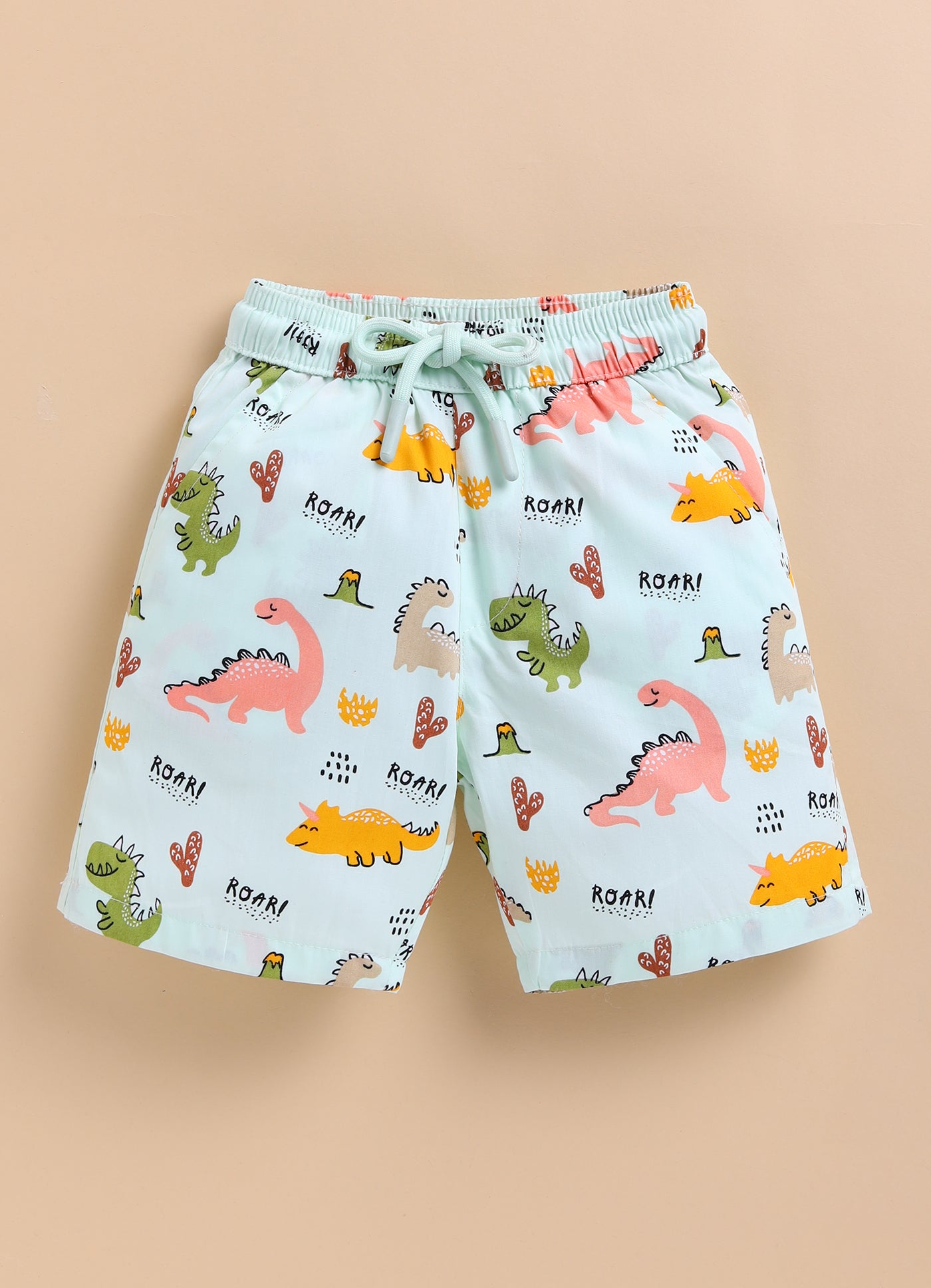 BUMZEE Green Boys Half Sleeves Cotton Shirt & Short Set