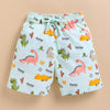 BUMZEE Green Boys Half Sleeves Cotton Shirt & Short Set
