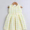 Yellow Girls Sleeveless Cotton Poly Knee Length Frock