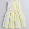 Yellow Girls Sleeveless Cotton Poly Knee Length Frock