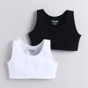 BUMZEE Black & White Girls Cotton Non Padded Beginners Bra Pack of 2