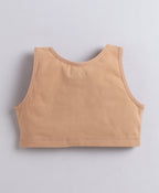 Bumzee Grey & Beige Beginners Bra, Pack of 2, Stretch Cotton