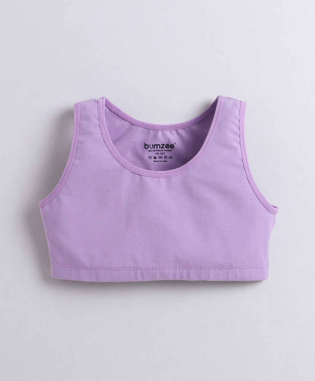 Bumzee Peach & Lavender Beginners Bra, Pack of 2, Stretch Cotton