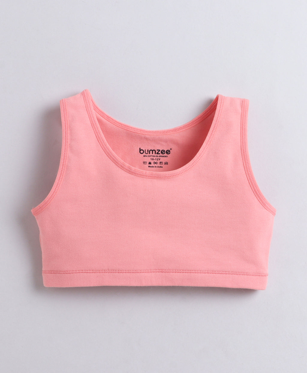 Bumzee Peach & Wine Beginners Bra, Pack of 2, Stretch Cotton