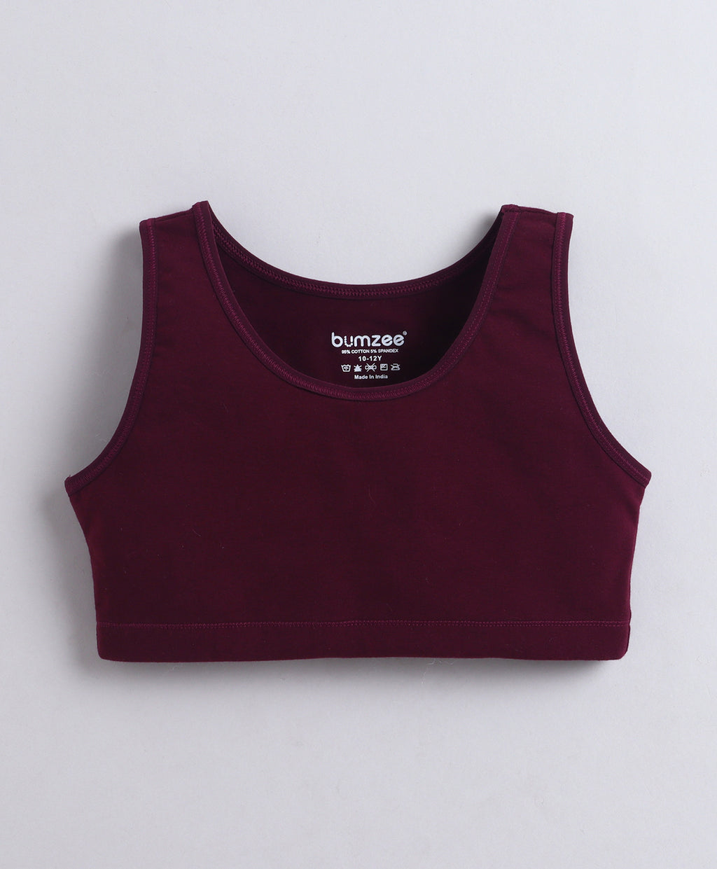 Bumzee Peach & Wine Beginners Bra, Pack of 2, Stretch Cotton