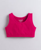 Bumzee Dark Pink & Mint Beginners Bra, Pack of 2, Stretch Cotton