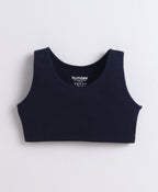 Bumzee Navy & Lavender Beginners Bra, Pack of 2, Stretch Cotton