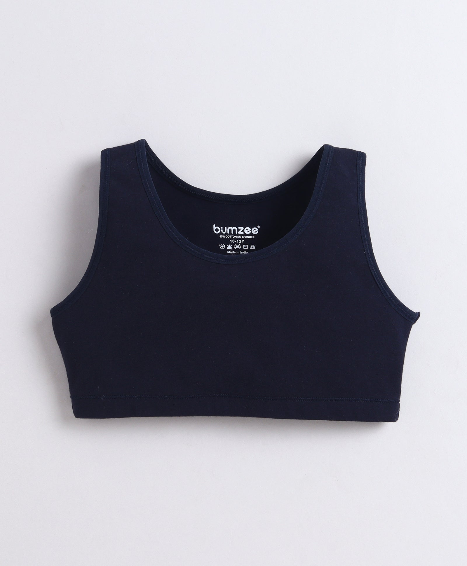 BUMZEE Navy & Lavender Girls Cotton Non Padded Beginners Bra Pack of 2