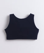 Bumzee Navy & Lavender Beginners Bra, Pack of 2, Stretch Cotton