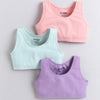 BUMZEE Lavender & Pink Girls Cotton Non Padded Beginners Bra Pack of 3