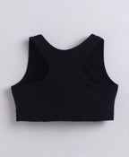 Bumzee Black & White Beginners Bra, Pack of 2, Sleeveless, Stretch Cotton, Non Padded (Style Peb11460)
