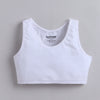 BUMZEE White & Grey Girls Cotton Non Padded Beginners Sport Bra Pack of 2