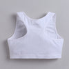 BUMZEE White & Grey Girls Cotton Non Padded Beginners Sport Bra Pack of 2