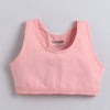 BUMZEE Pink & Mint Green Girls Cotton Non Padded Beginners Sport Bra Pack of 2