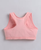 Bumzee Pink & Mint Green Beginners Bra, Pack of 2, Sleeveless, Stretch Cotton, Padded (Style Peb11463)