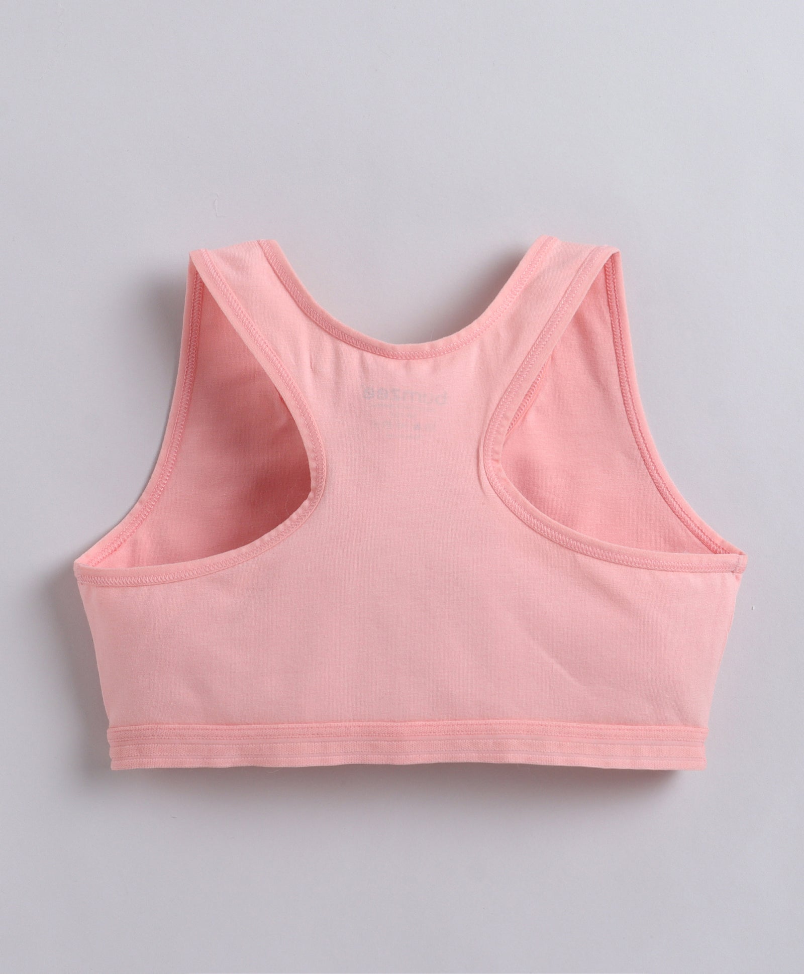BUMZEE Pink & Mint Green Girls Cotton Non Padded Beginners Sport Bra Pack of 2