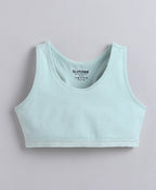 Bumzee Pink & Mint Green Beginners Bra, Pack of 2, Sleeveless, Stretch Cotton, Padded (Style Peb11463)