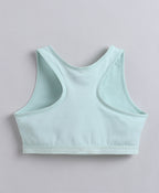 Bumzee Pink & Mint Green Beginners Bra, Pack of 2, Sleeveless, Stretch Cotton, Padded (Style Peb11463)