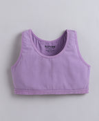 Bumzee Peach & Lavender Beginners Bra, Pack of 2, Sleeveless, Stretch Cotton, Non Padded (Style Peb11464)