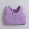 BUMZEE Peach & Lavender Girls Cotton Non Padded Beginners Sport Bra Pack of 2
