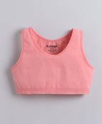 Bumzee Peach & Lavender Beginners Bra, Pack of 2, Sleeveless, Stretch Cotton, Non Padded (Style Peb11464)