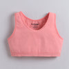 BUMZEE Peach & Lavender Girls Cotton Non Padded Beginners Sport Bra Pack of 2
