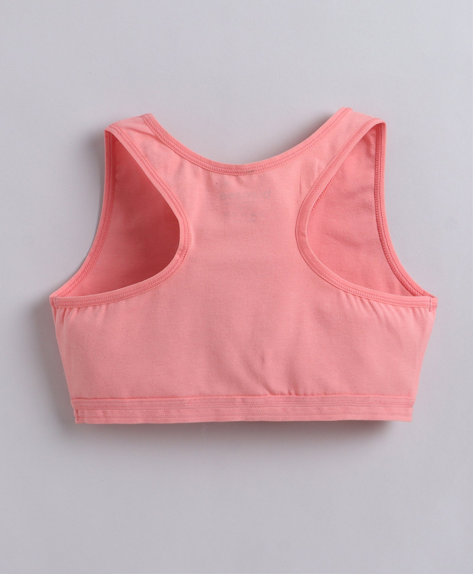 BUMZEE Peach & Lavender Girls Cotton Non Padded Beginners Sport Bra Pack of 2