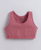Bumzee Navy & Mauve Beginners Bra, Pack of 2, Sleeveless, Stretch Cotton, Non Padded (Style Peb11465)