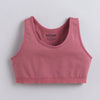 BUMZEE Navy & Mauve Girls Cotton Non Padded Beginners Sport Bra Pack of 2
