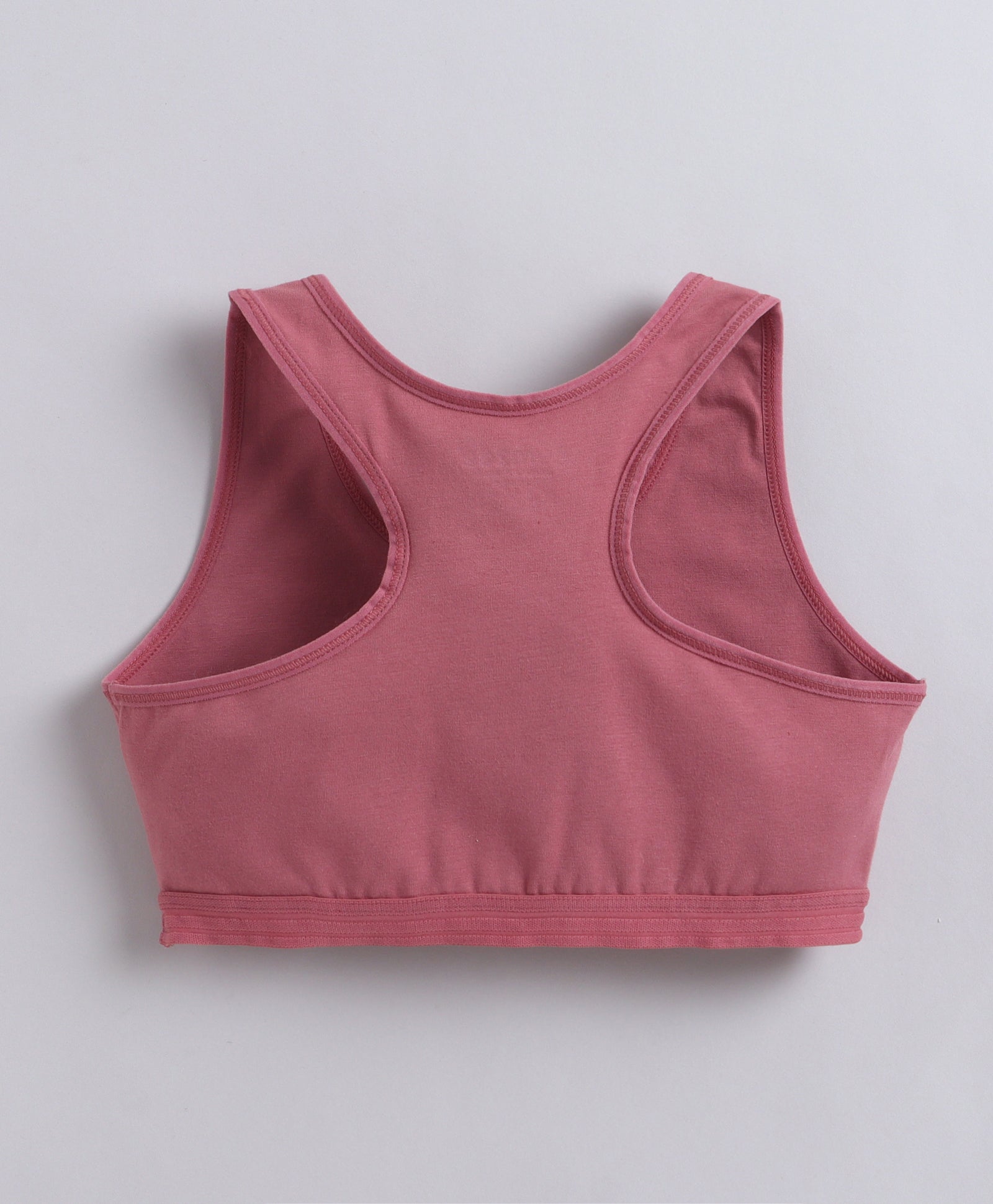 BUMZEE Navy & Mauve Girls Cotton Non Padded Beginners Sport Bra Pack of 2