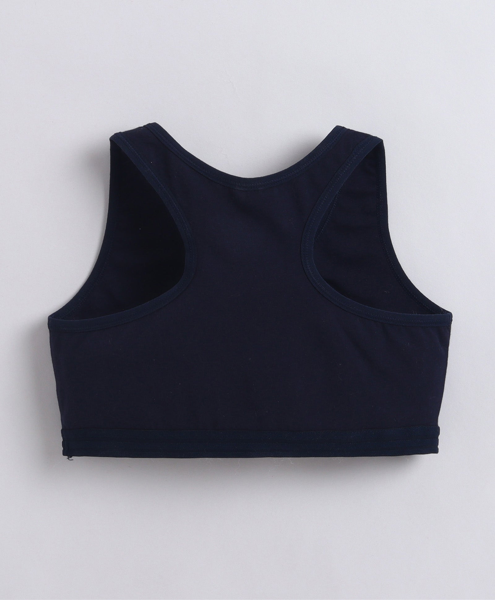 BUMZEE Navy & Mauve Girls Cotton Non Padded Beginners Sport Bra Pack of 2