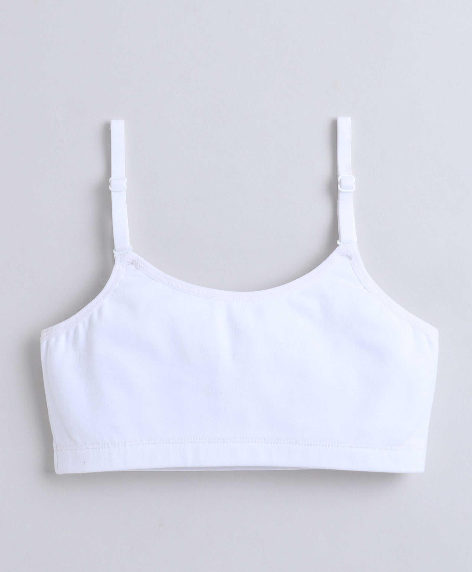 BUMZEE Black & White Girls Cotton Non Padded Beginners Bra Pack of 2