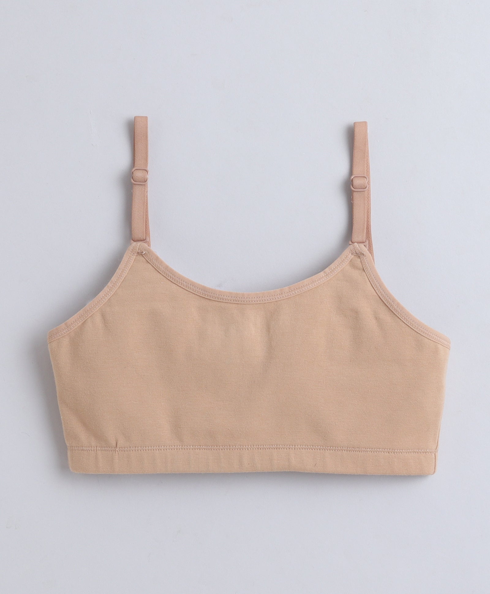 BUMZEE Black & Beige Girls Cotton Non Padded Beginners Bra Pack of 2
