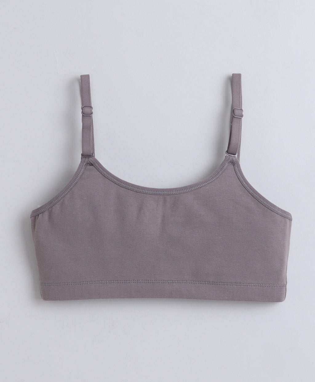 Bumzee Black & Grey Beginners Bra, Pack of 2, Sleeveless, Stretch Cotton, Non Padded (Style Peb11468)