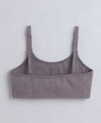 Bumzee Black & Grey Beginners Bra, Pack of 2, Sleeveless, Stretch Cotton, Non Padded (Style Peb11468)