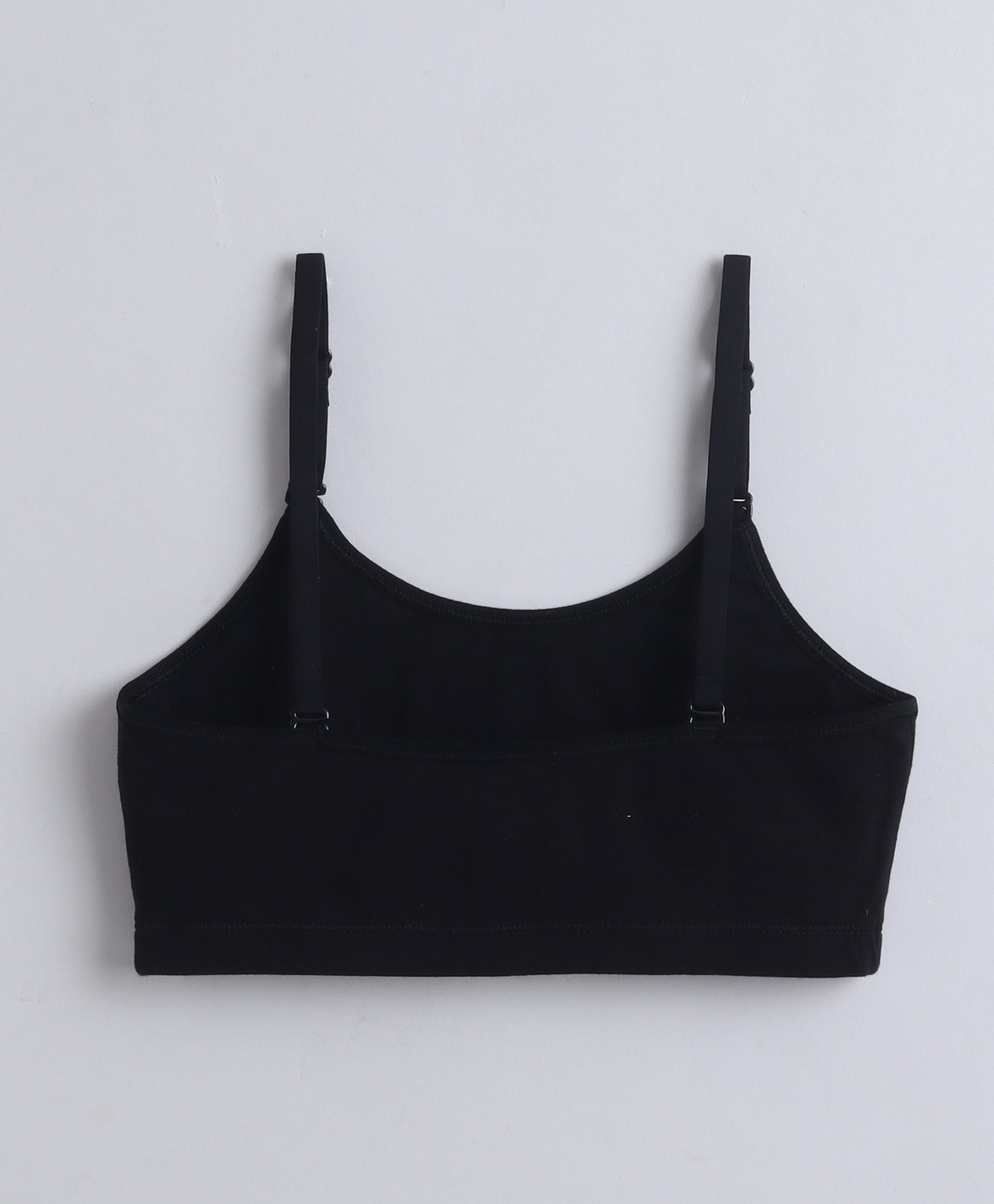 BUMZEE Black & Grey Girls Cotton Non Padded Beginners Bra Pack of 2