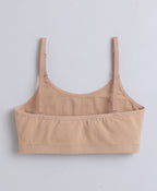 Bumzee White & Beige Beginners Bra, Pack of 2, Sleeveless, Stretch Cotton