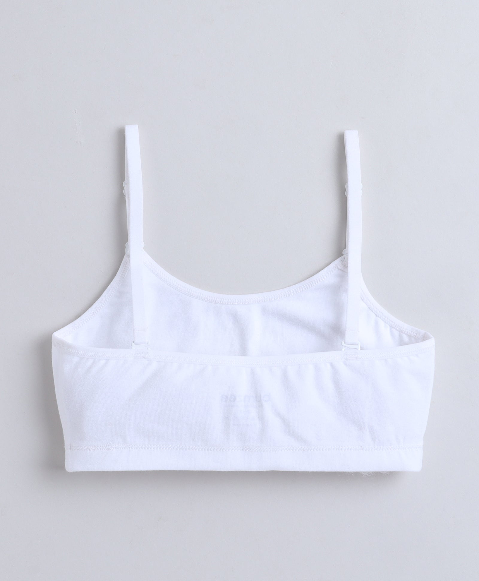 BUMZEE White & Grey Girls Cotton Non Padded Beginners Bra Pack of 2