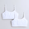 BUMZEE White Girls Cotton Non Padded Beginners Bra Pack of 2